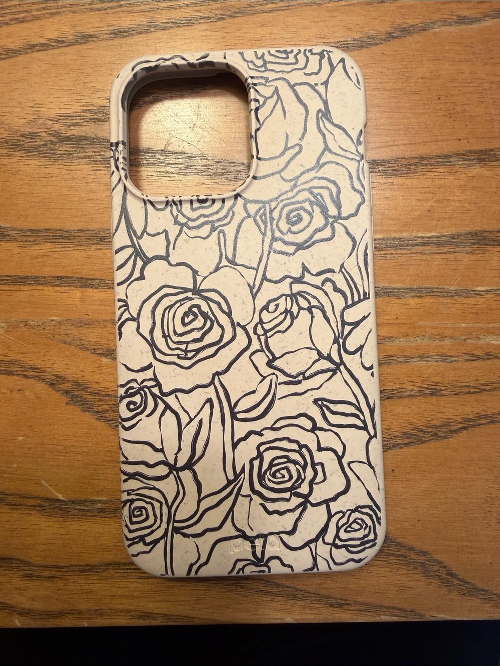 Pela Hand-Drawn Rose Pattern White Phone Case - Floral Design